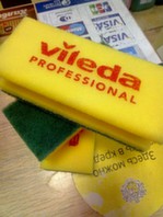 Губка Виледа  (зеленый абразив) 7*15